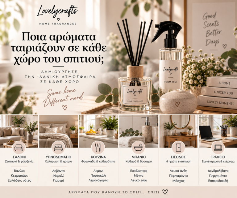 Ποια αρώματα ταιριάζουν σε κάθε χώρο του σπιτιού;