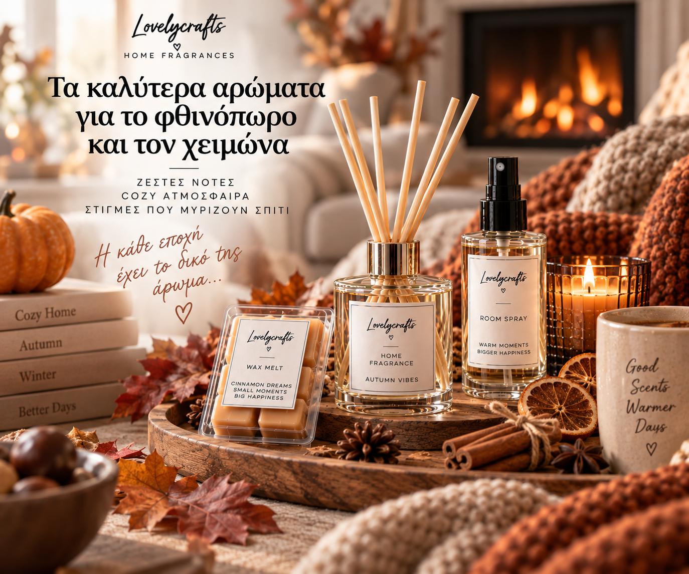 🍂 Τα καλύτερα αρώματα για το φθινόπωρο και τον χειμώνα
