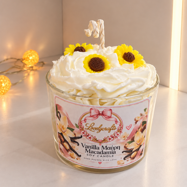 Vanilla Μαύρη Macadamia – Κερί Σόγιας